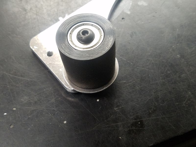 Bearing rollers showing the flange