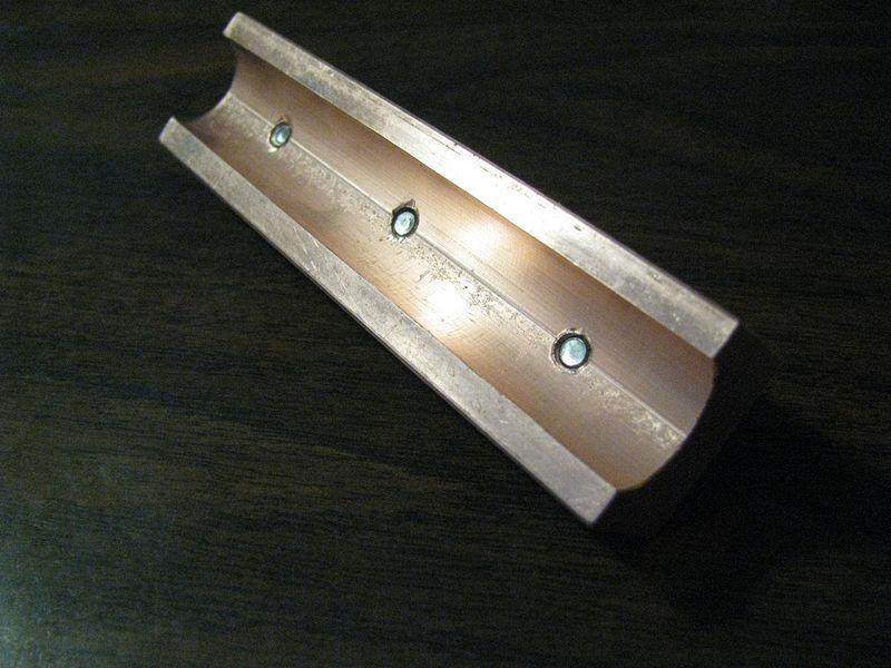 Completed half round cut