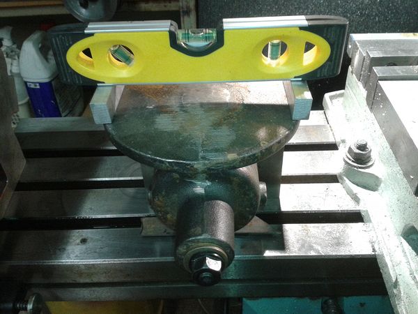 Setting up to machine the base