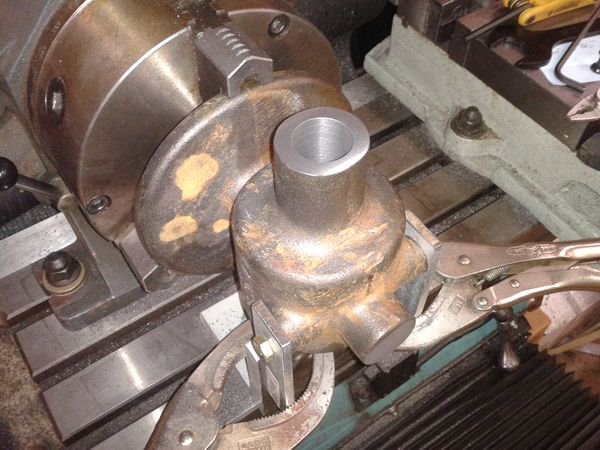 Boring the main shaft hole