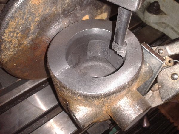 Boring the Body Cap end of the casting
