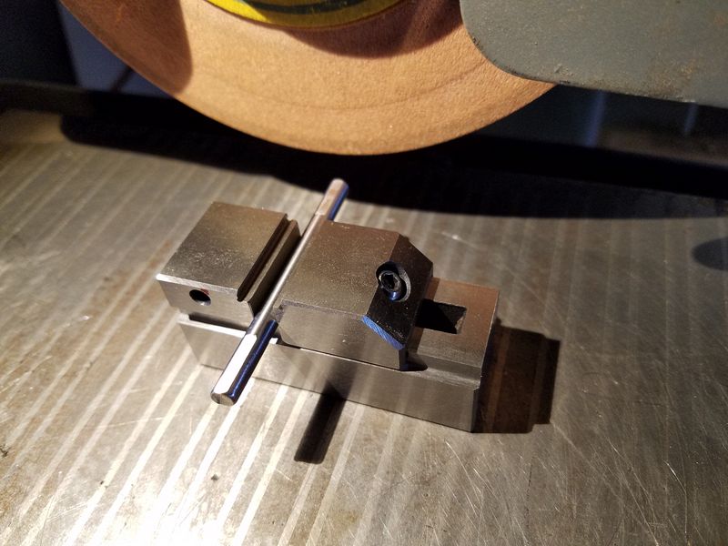 Grinding flats on the shaft