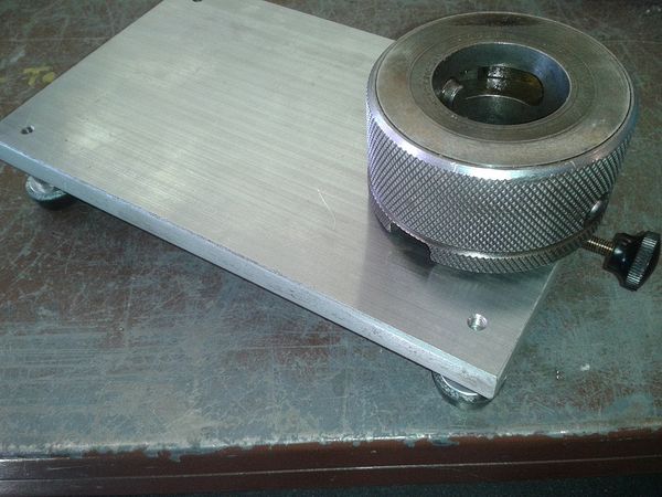 Finished base with chuck attached.