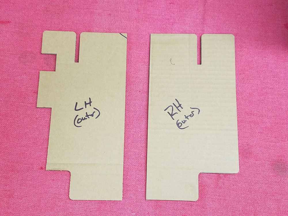 Cardboard test parts